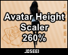 Avatar Height Scale 260%