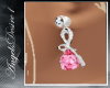 Pink swirl drop earrings