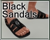 M1 Black Leather Sandals