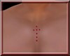 CHEST PIERCING CROSS RED