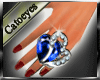 {CT}Bue slvr heart ring