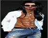 Ripped Sexy Jeans Open White Shirt Cool Dude