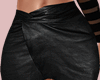 E* Black Leather Skirt