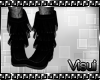 V| Black Fringe Boots