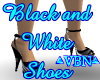 Black and white shoes