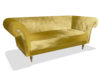 Gold Velvet Couch w Rims