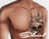 Skull King Chest Tattoo