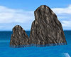 tall ocean rock