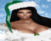 CHRISTMAS SNOW GREEN HAT