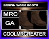 BROWN WORK BOOTS