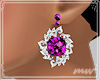 !Halo pinksapph earrings