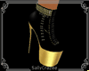Stylish Gold-Black Boots
