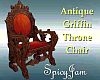 Antq Griffin Throne Chr7