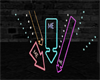 3d animated wall neon