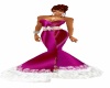 plum and pink gown