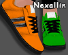 Shoes Green - Orange