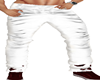 mens white leather pants
