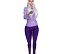 Purple Sweater-Leggin M