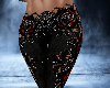 Black Jeans Rose Lace