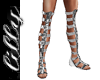 Silver gladiator boots