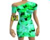 Variegated Greens Dress
