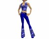 Blue Zebra Flared Outfit
