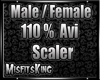 Male / Female 110% scale