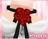 [Pup] Rose Choker Red