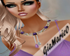g;aztec purple necklace