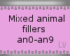 Mixed animal fillers