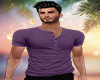 Purple Henley Tee