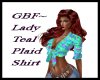 GBF~ Plaid Teal Shirt