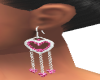 Pink heart Earings