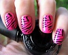 pink in black nails