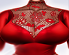 LUXO CETIM RED BUSTY TOP