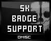 |M| 5K Badge Support