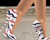 Red White and Blue pumps