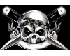 skull with knifes