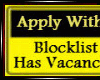 Blocklist Has Vacancies