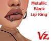Black Metallic Lip Ring