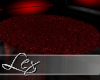 LEX Fur Rug dark red
