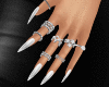 Silver Nails+Silver Ring