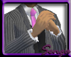 Formal suit pink tie