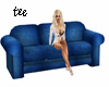 :T:Blue couch