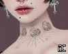 Neck tattoo moons