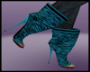 Zebra Teal Boots