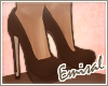 {E} Chocolate Pumps