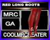 RED LONG BOOTS