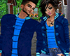 couples blue jacket *M