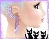 Purple Cat Stone Earring
